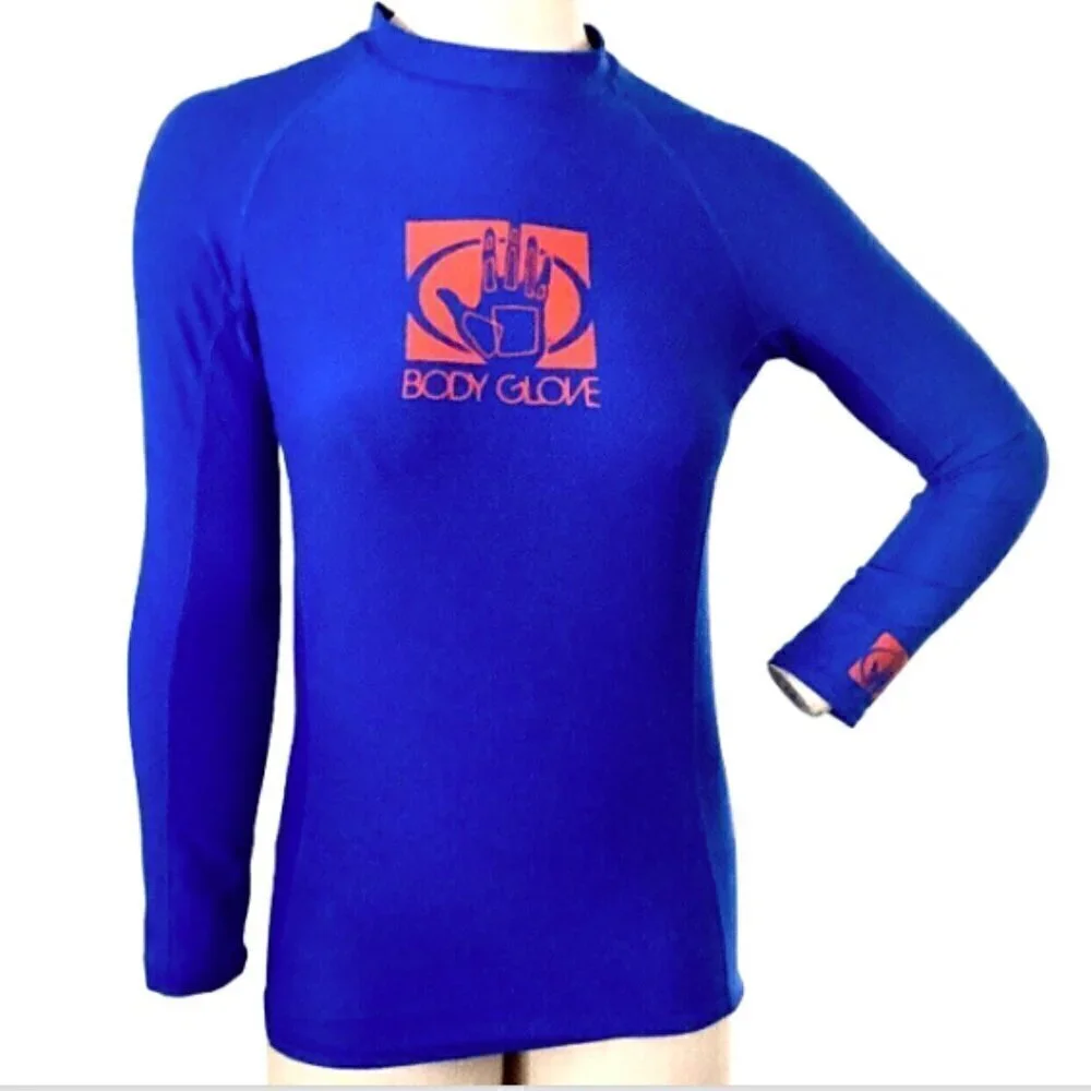 Body Glove Rash Guard Surf Swim Top Long Sleeve‎ Unisex Kids Sz 16 Blue 279D
